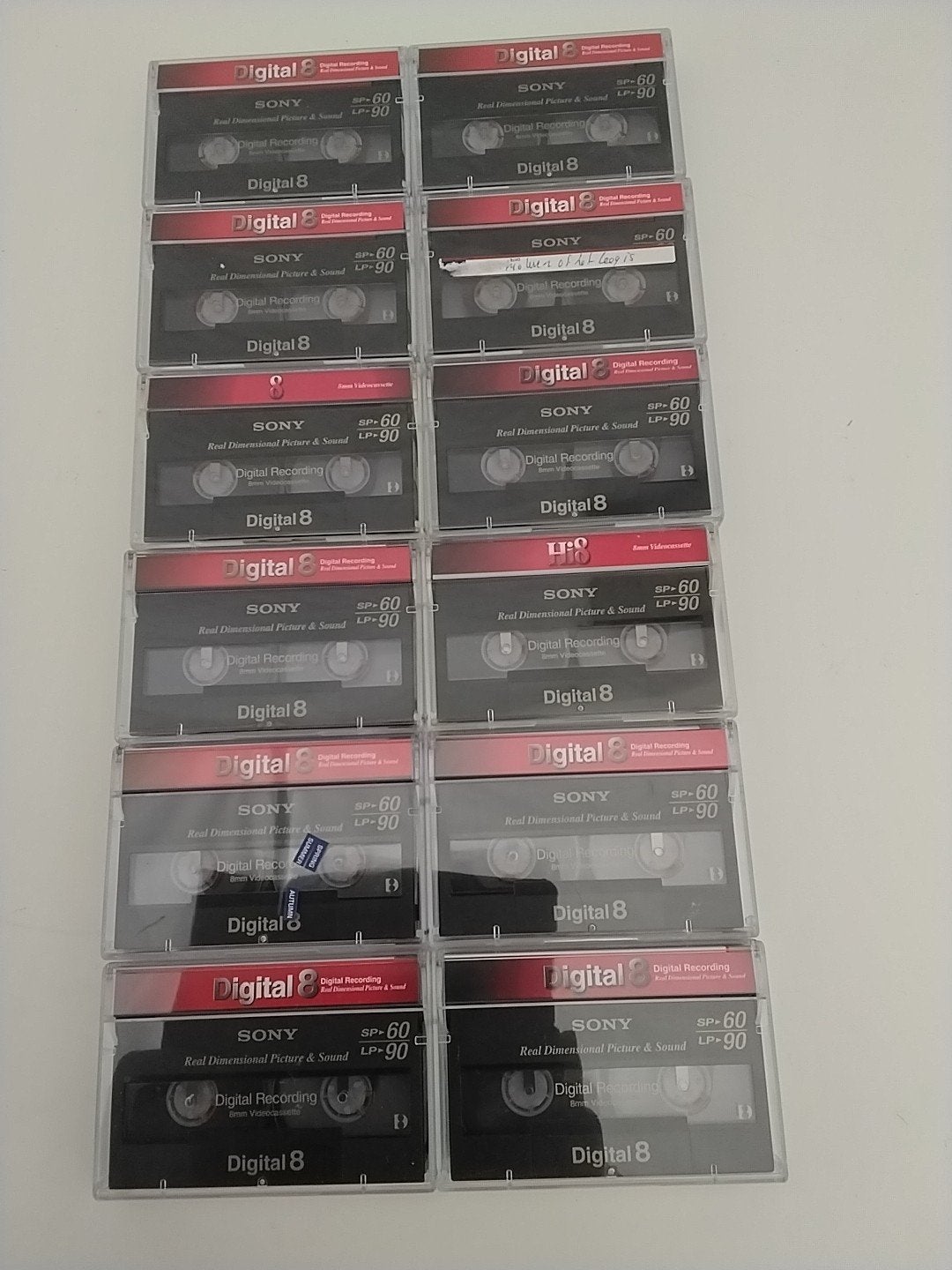 14x Sony Digital 8 videobanden - SP-60 / LP-90, Cd's en Dvd's, Cassettebandjes, Gebruikt, 2 t/m 25 bandjes, Overige genres, Ophalen of Verzenden