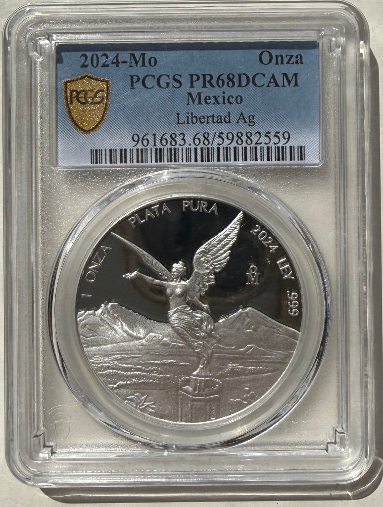 2024 Mexico Onza Libertad 1 oz silver proof PGCS PR68 DCAM, Ophalen, Zilver