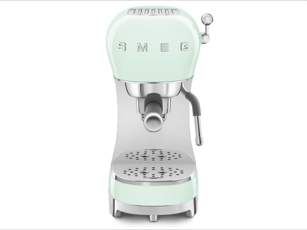 SMEG ECF02PGEU Handmatige espressomachine Watergroen, Espresso apparaat, Gemalen koffie, Ophalen of Verzenden, Zo goed als nieuw