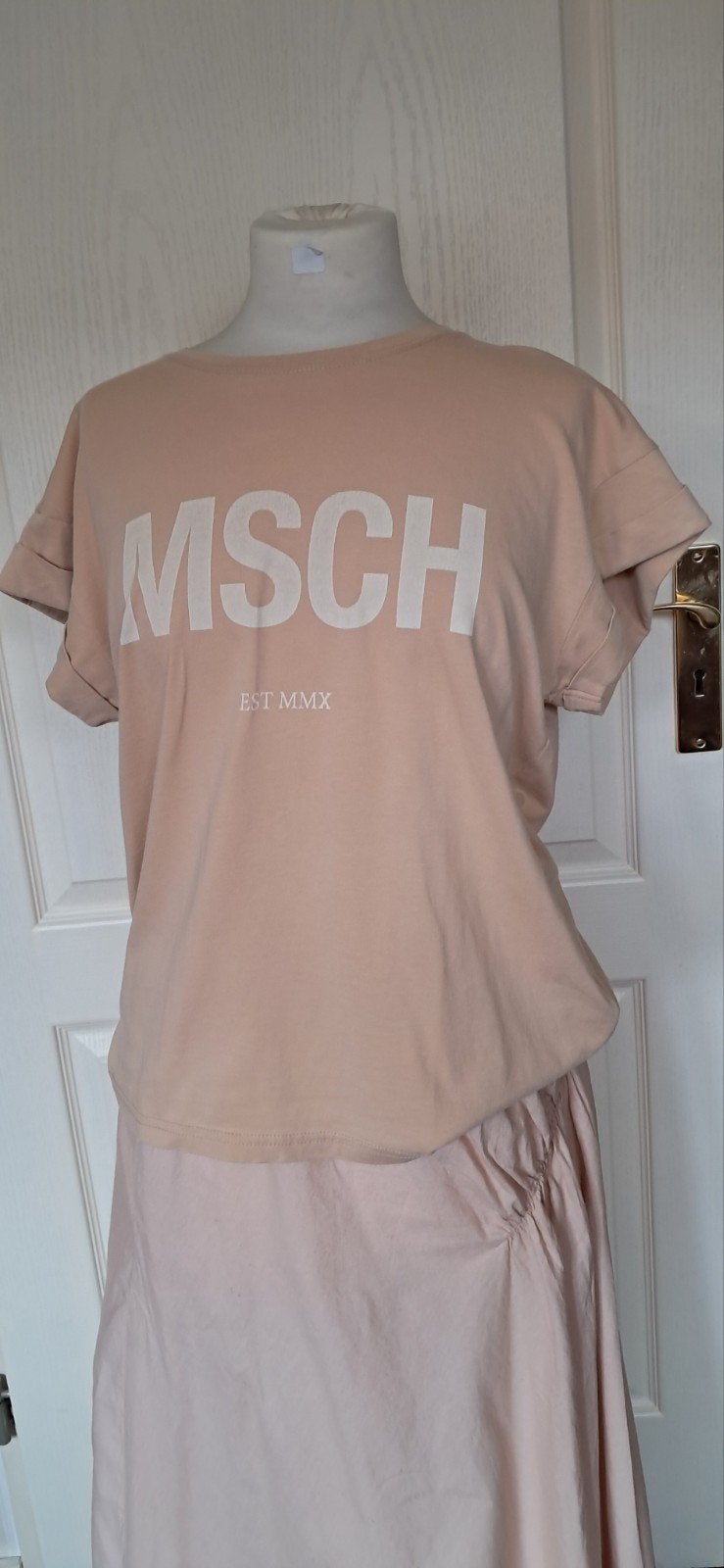 MSCH zandkleurig shirt maat S, MSCH, Beige, Onbekend, Ophalen of Verzenden