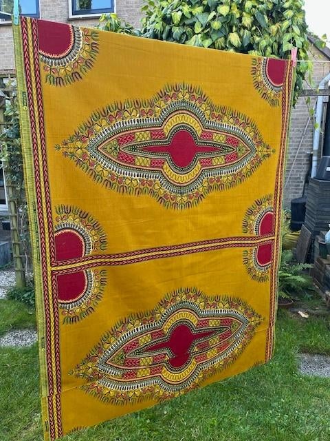 Afrikaanse waxprint stof, Overige kleuren, 120 cm of meer, Nieuw, Ophalen of Verzenden