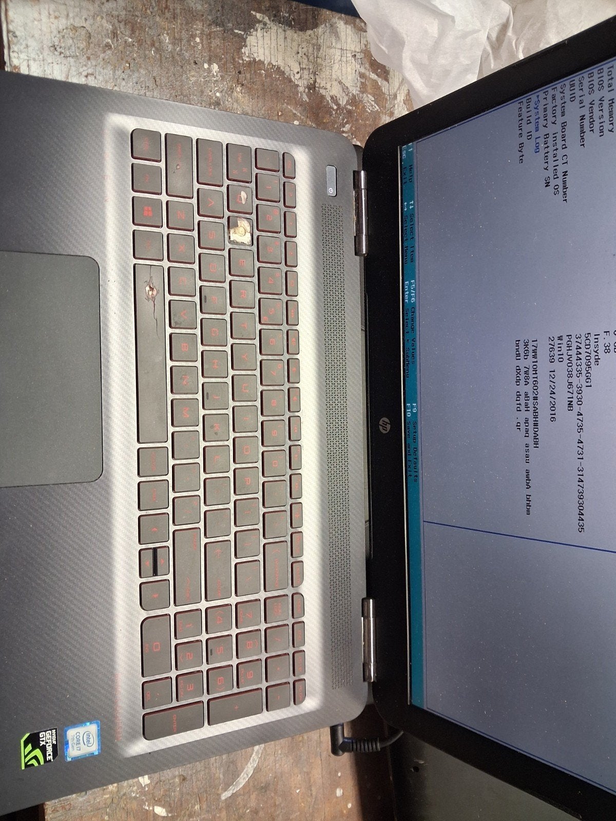 Foto 5 van Onderdelen: HP Omen Gaming Laptop - i7-7700HQ