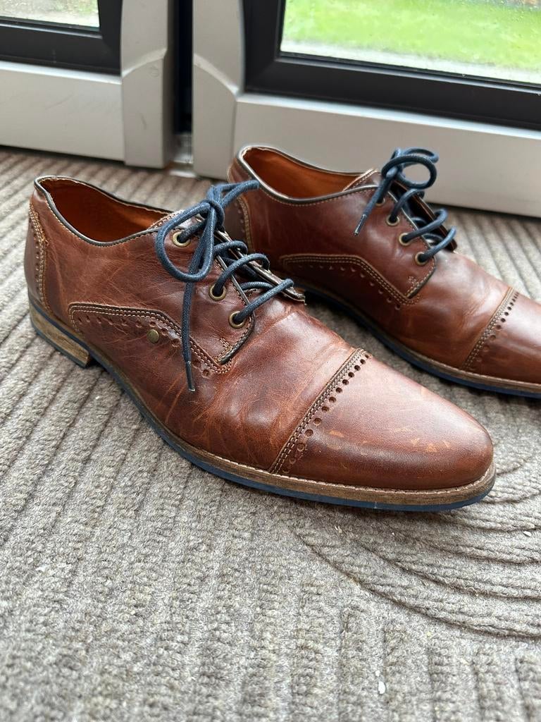 Men’s Brown Leather Shoes – Size 43, Ophalen of Verzenden, Zo goed als nieuw, Bruin