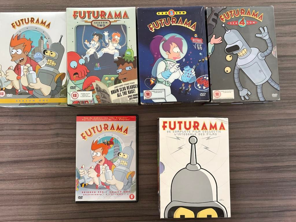 Futurama DVD Boxsets - Seizoen 1 t/m 4 + Films, Boxset, Science Fiction en Fantasy, Ophalen of Verzenden, Zo goed als nieuw