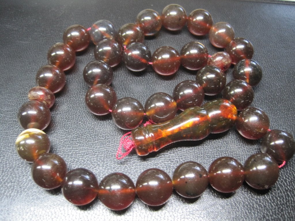 Barnsteen amber gebedsketting %100 natuurlijk amber, Sieraden, Tassen en Uiterlijk, Kettingen, Ophalen, Zo goed als nieuw, Bruin
