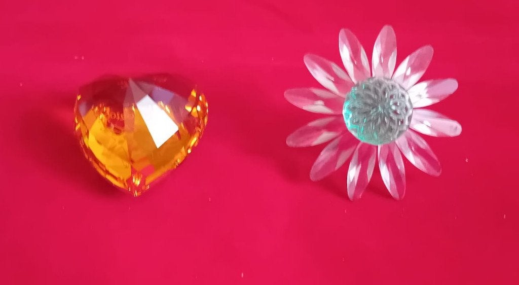 Swarovski  Hart en Margriet, Verzamelen, Ophalen of Verzenden, Zo goed als nieuw, Figuurtje