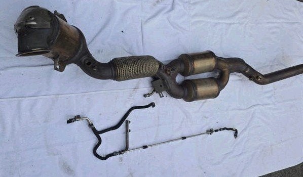 Originele Audi S3 uitlaat met katalysator en OPF, Ophalen, Gebruikt, Audi