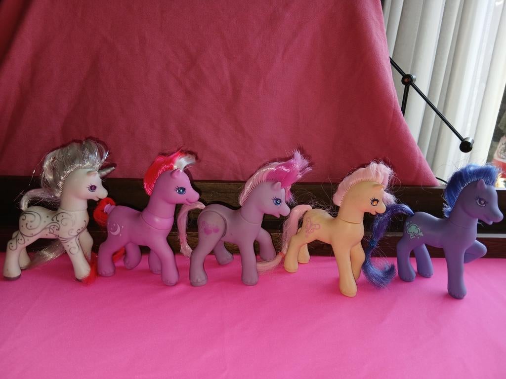 Set van 5 My Little Pony figuren -2 de gener Diverse kleuren, Ophalen of Verzenden