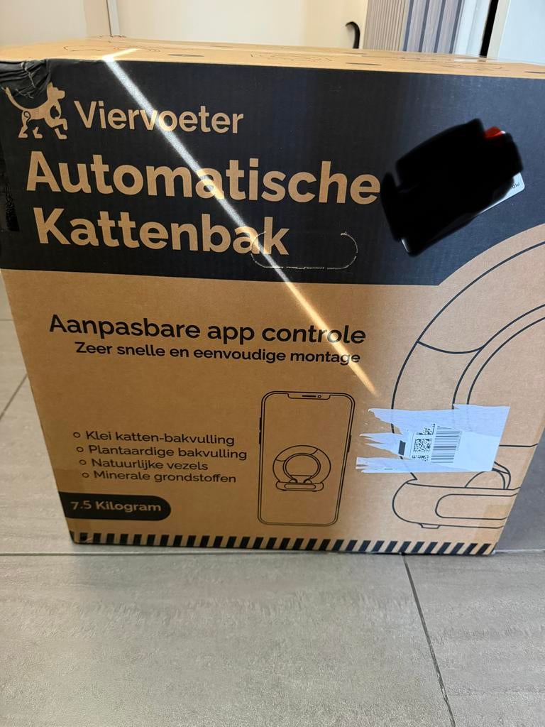 Automatische kattenbak viervoeter NIEUW IN DOOS, Dieren en Toebehoren, Kattenbakken, Ophalen, Zelfreinigend, Nieuw, Open