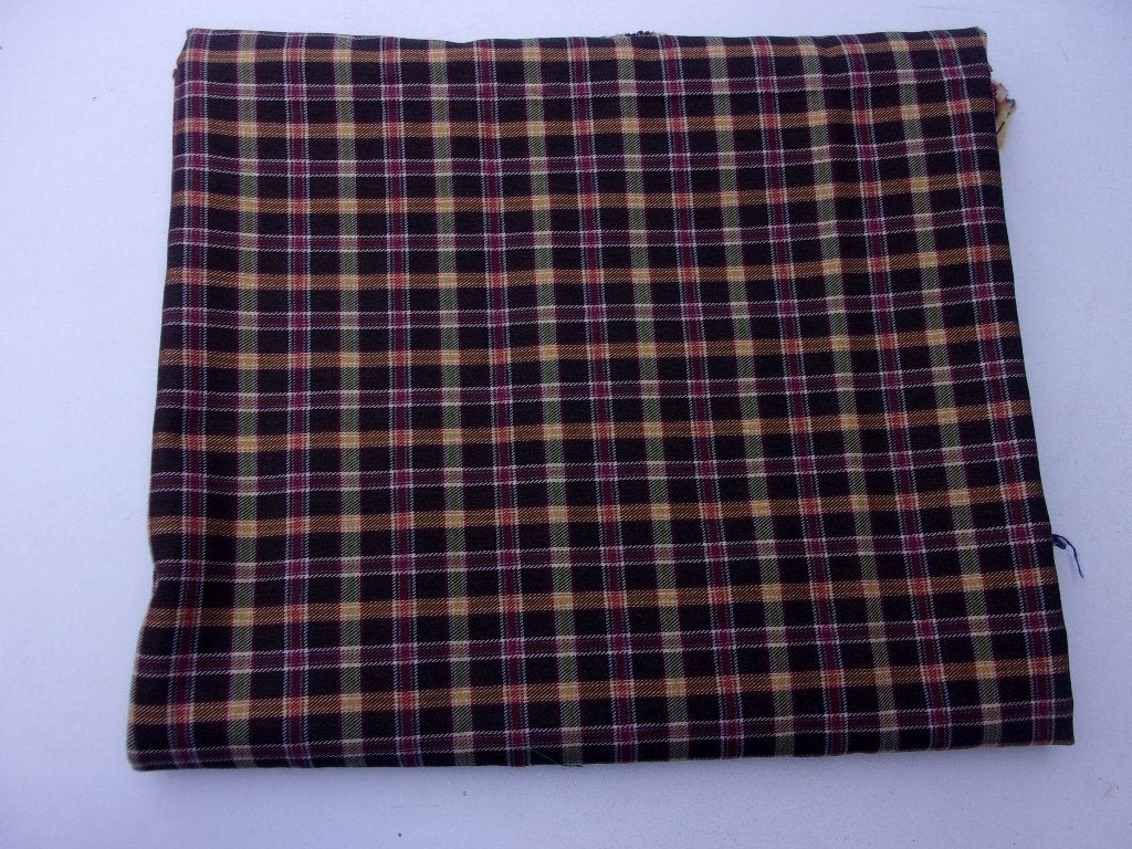 LAP STOF  (BRUIN GEBLOKT)  NIEUW  (ZIE OMSCHRIJVING), Hobby en Vrije tijd, Stoffen en Lappen, Bruin, Nieuw, Ophalen of Verzenden