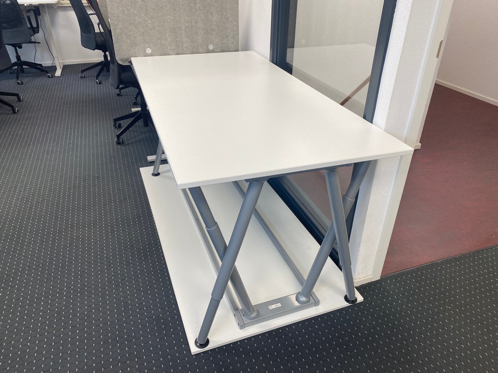 IKEA THYGE Bureau / Werktafel 160x80 cm – Wit – Zeer stevig, Ophalen, Gebruikt