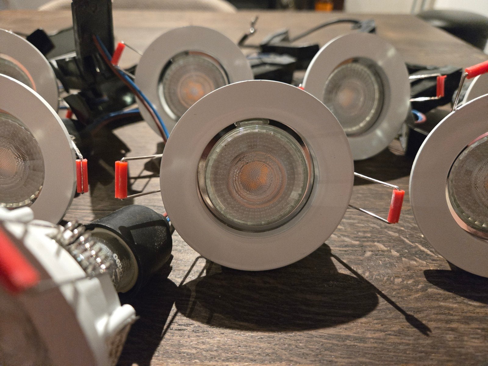 14x Lumiance Inbouwspots met Philips GU10 LED, Dimbaar, GU10, Ophalen of Verzenden, Zo goed als nieuw