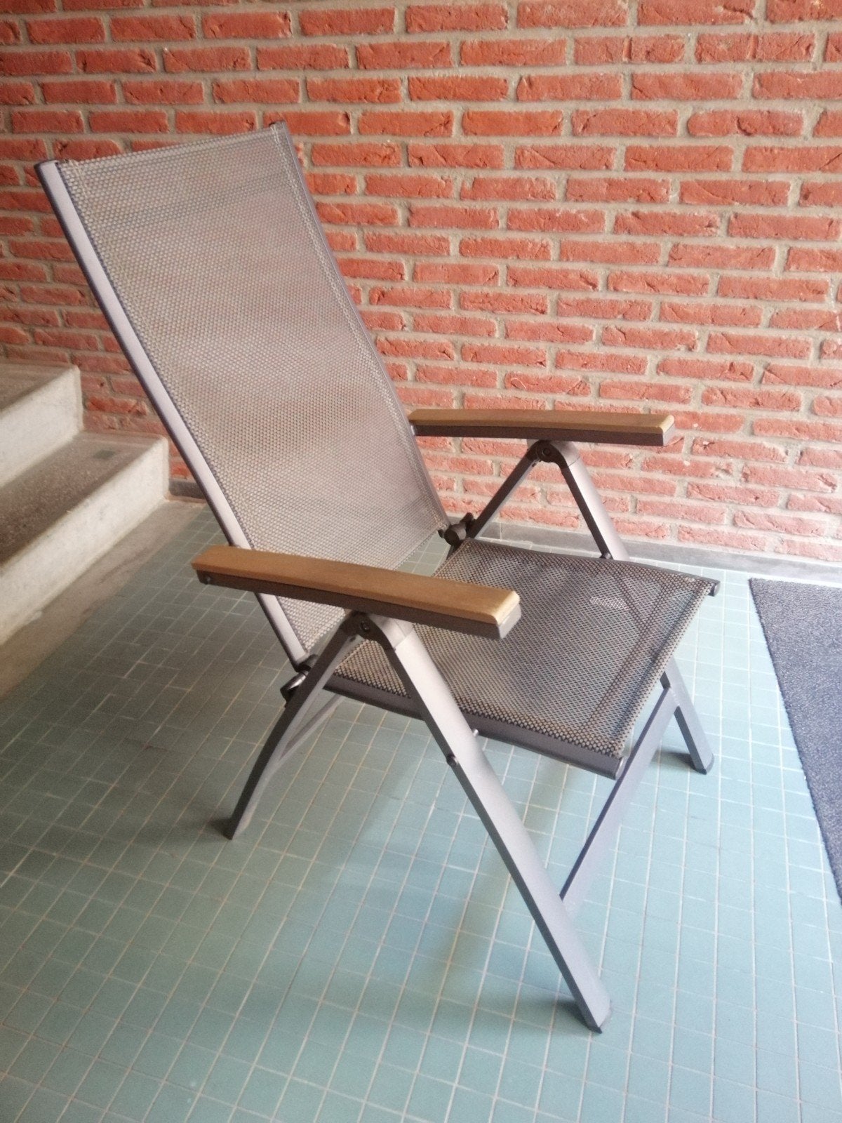 2 x Bois Le Duc verstelbare tuinstoel met Madison kussen, Ophalen of Verzenden