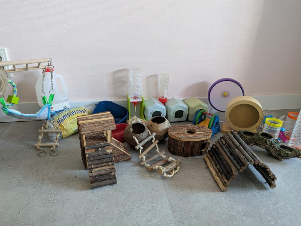 Toebehoren voor een hamster, Ophalen
