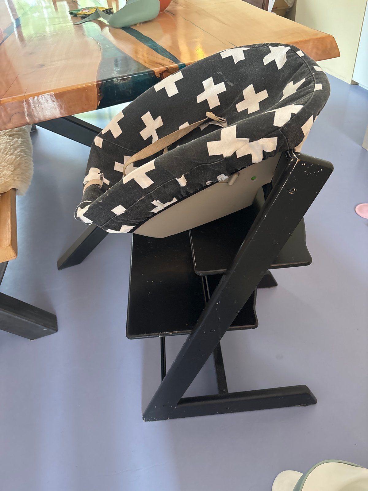 Stokke Tripp Trapp Newborn Set met hoes, Ophalen of Verzenden, Gebruikt, Overige typen, Gordel(s)
