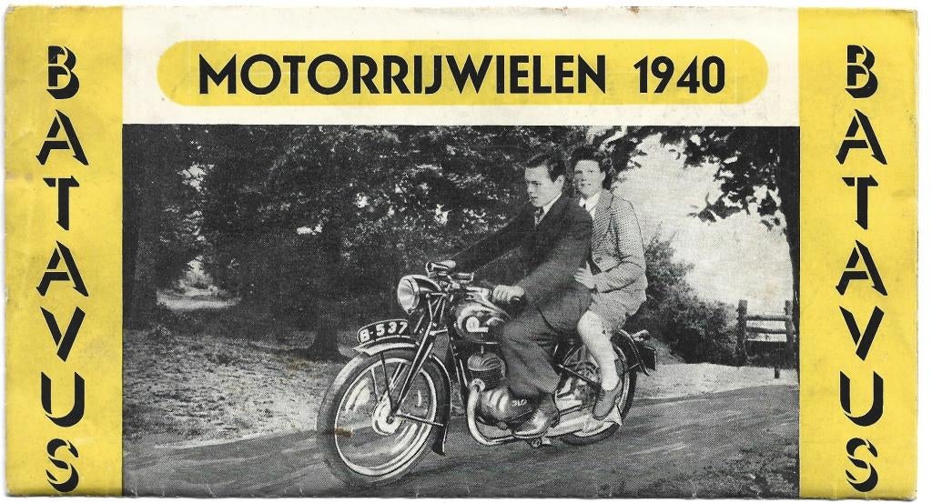 Batavus 1940 motorrijwielen folder motor (bt40), Motoren, Ophalen of Verzenden, Overige merken