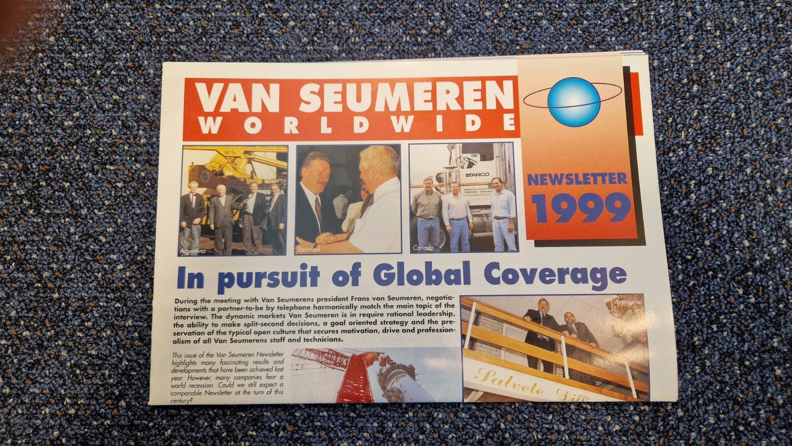 Van Seumeren Newsletter 1999, Ophalen of Verzenden, Zo goed als nieuw