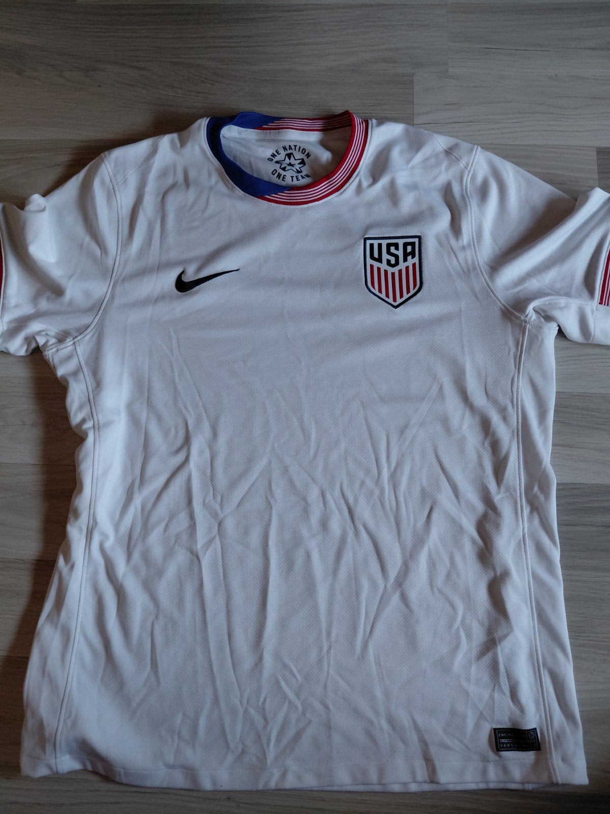 USA Voetbalshirt Maat L - Wit met Rode en Blauwe Details, Verzenden, Gebruikt, Shirt