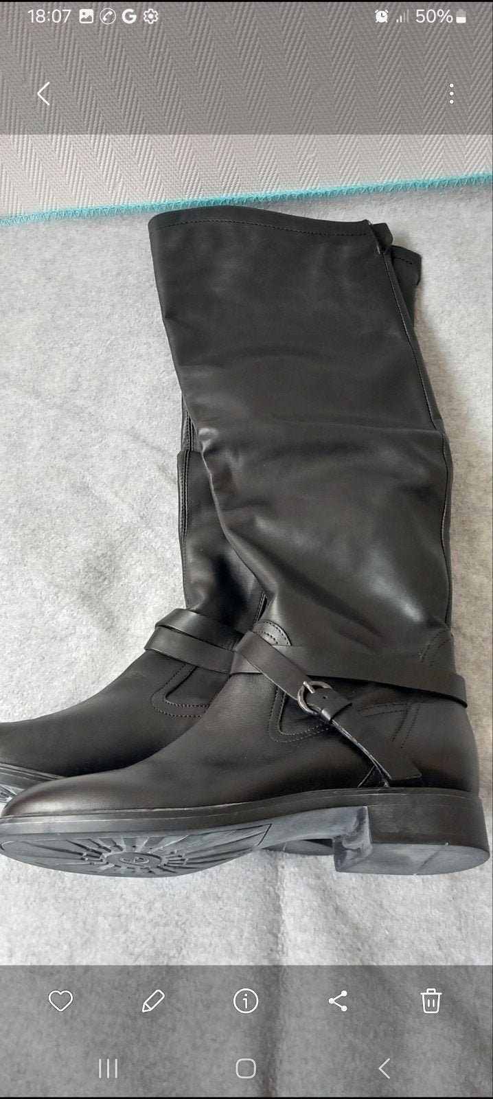 Nieuw Manfield Knie Laarzen Zwart Leer maat 38, Hoge laarzen, Zwart, Nieuw, Ophalen of Verzenden