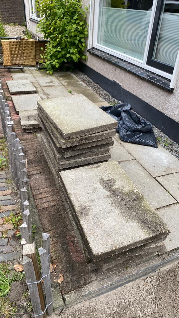Gratis grindtegels, Ophalen, Gebruikt, Beton, Terrastegels
