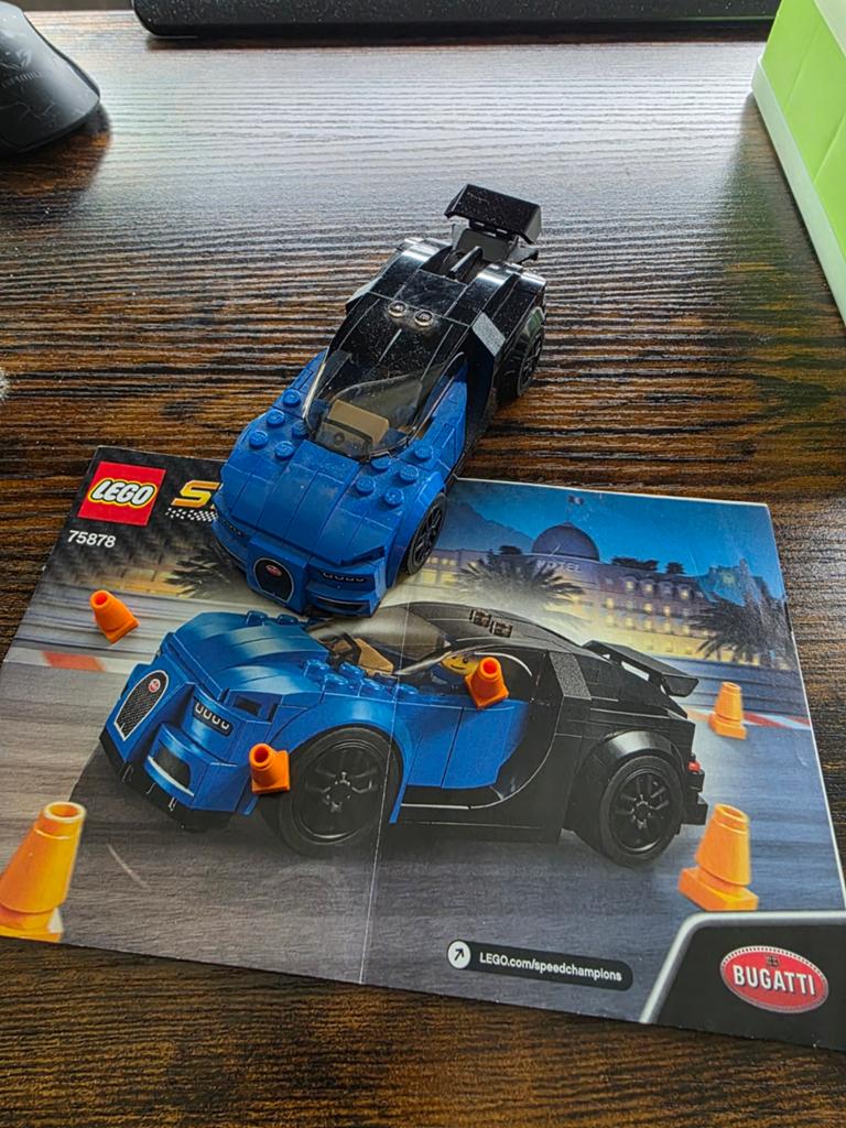 Lego Speed Champions Bugatti Chiron 75878, Compleet, Lego, Zo goed als nieuw, Complete set
