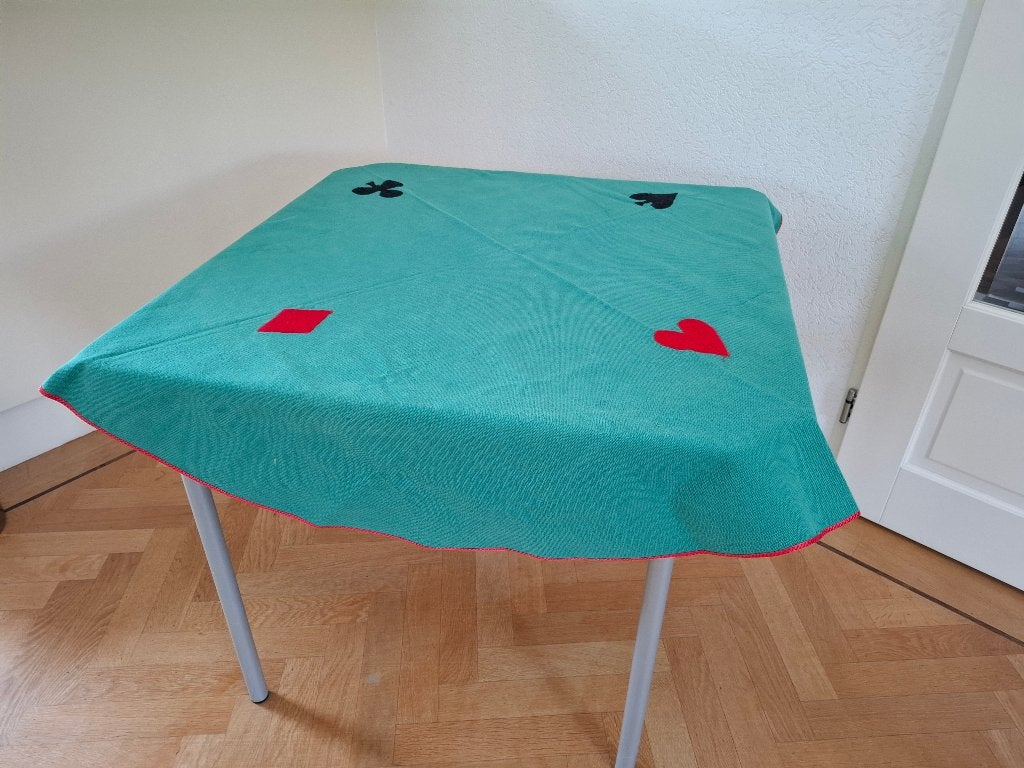 Opklapbaar (bridge) tafeltje, Ophalen, Kunststof, Gebruikt, Vierkant