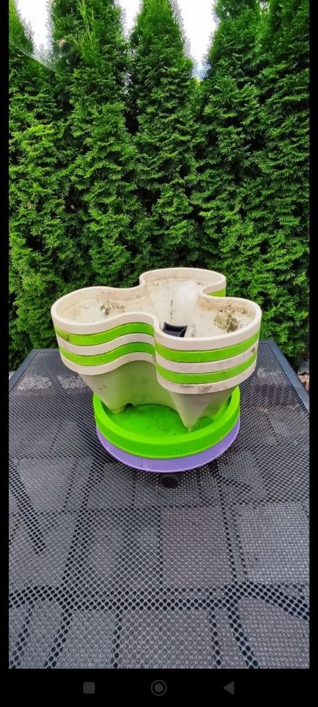 Trio Plantenpot Stapelbaar – 5 Lagen + Extra Bodem, Tuin en Terras, Bloembakken en Plantenbakken, Ophalen, Kunststof, Gebruikt