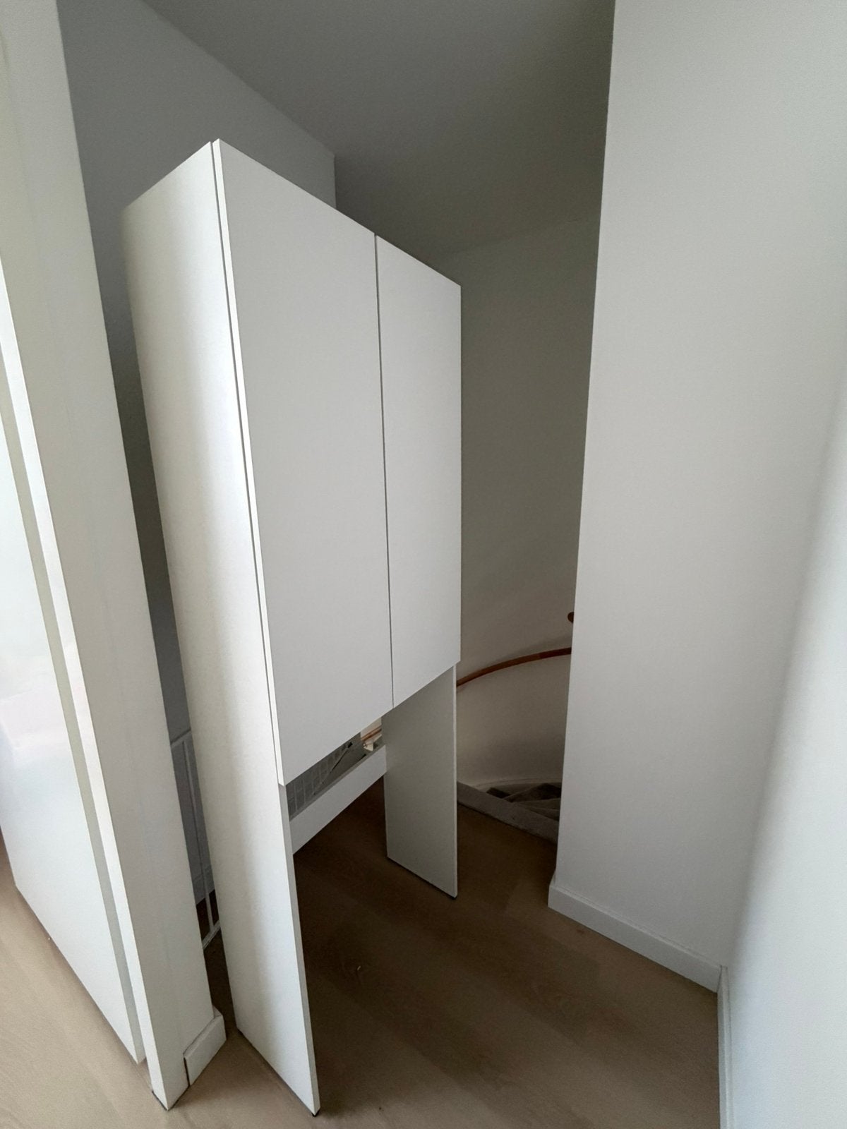 IKEA NYSJÖN kast voor wasmachine – wit – 65x190 cm, Huis en Inrichting, Woonaccessoires | Spiegels, Ophalen, Zo goed als nieuw