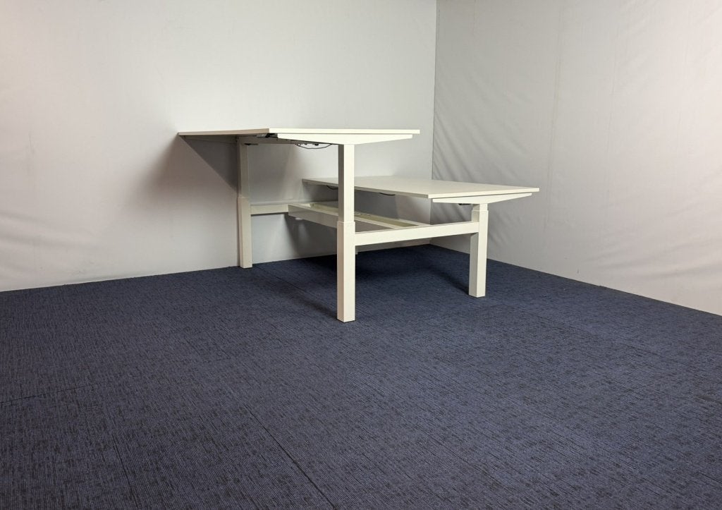 6 x Bench zit/sta bureau Ahrend (elektrisch) - 180 x 205 cm., Ophalen, Zit-sta bureau, Gebruikt, 180 cm