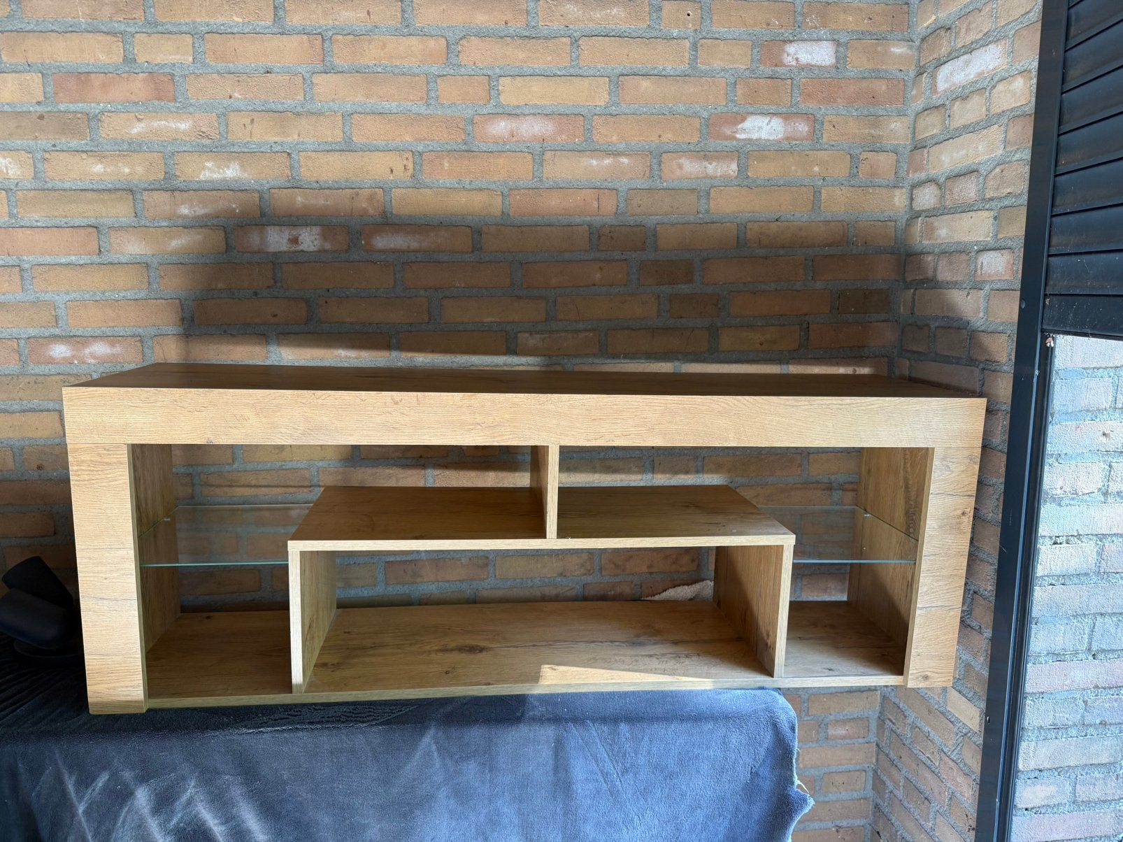 Tv meubel hout, Ophalen, Gebruikt, 100 tot 150 cm, Minder dan 100 cm