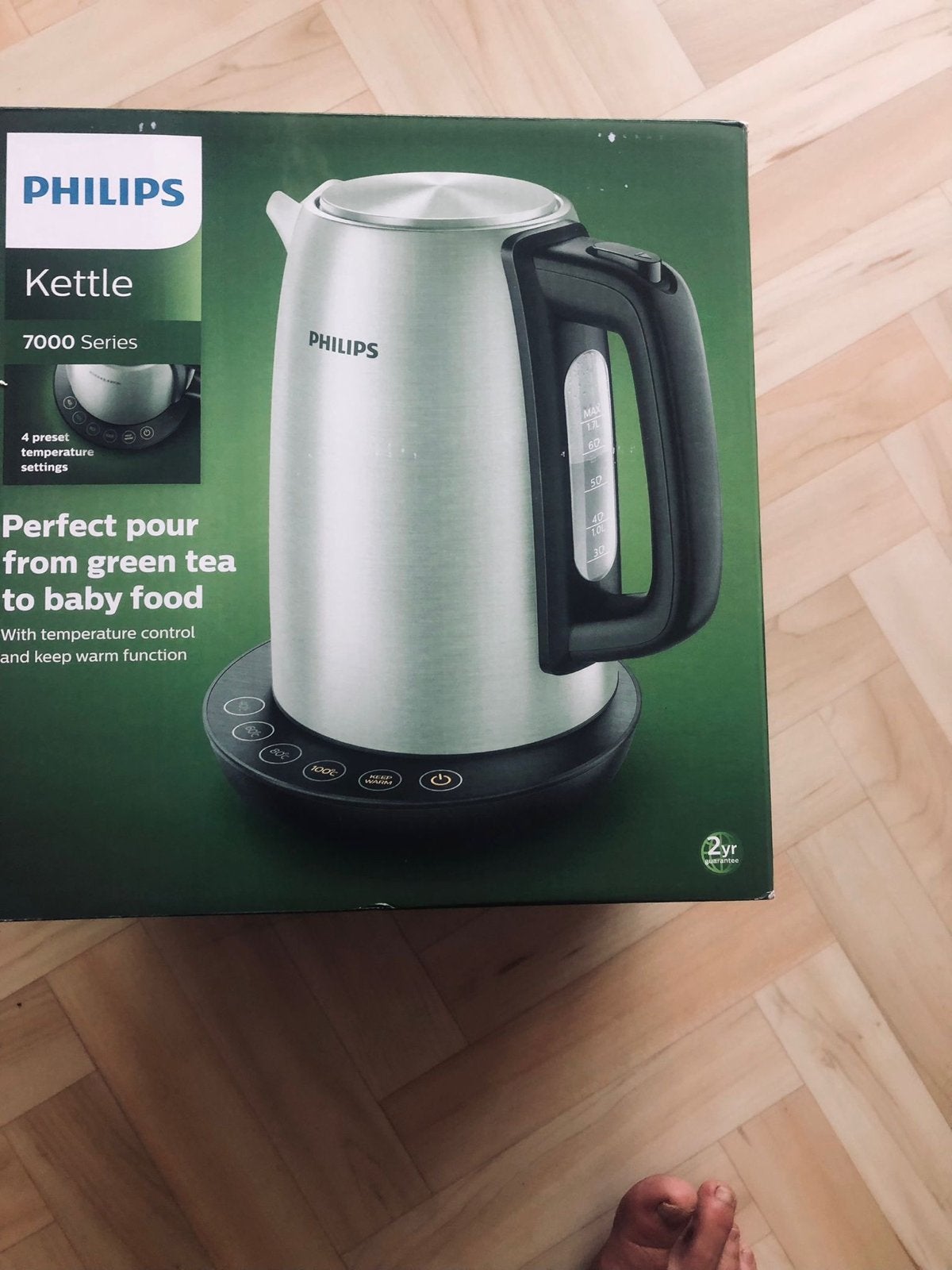 Philips Waterkoker 7000 Serie - Perfecte Temperatuurcontrole, 1 tot 2 liter, Ophalen, Nieuw, Draadloos