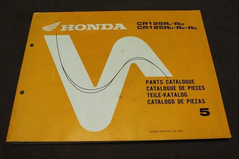Honda CR125R 1993 motorcycle parts catalogue CR 125 Rl Rm Rr, Motoren, Ophalen of Verzenden, Honda