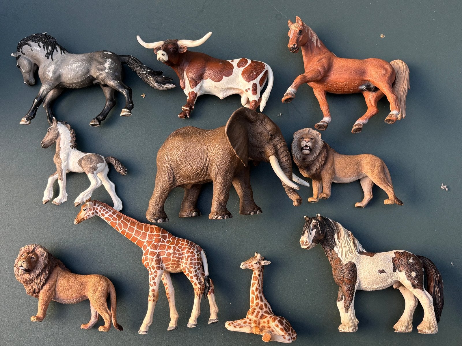 Grote Schleich Dieren Collectie - Paarden, Leeuwen, Olifant, Ophalen of Verzenden, Gebruikt