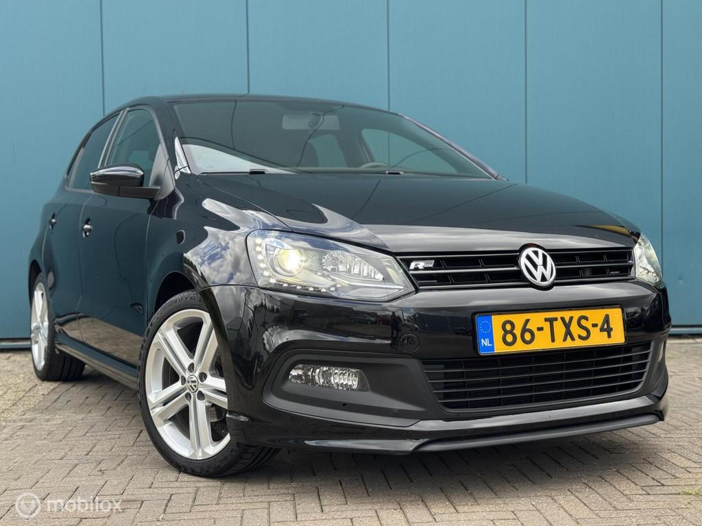 Volkswagen Polo 1.2 TSI R-Line Highline Climate Control Crui, Auto's, Volkswagen, Voorwielaandrijving, Euro 5, 4 cilinders, Zwart