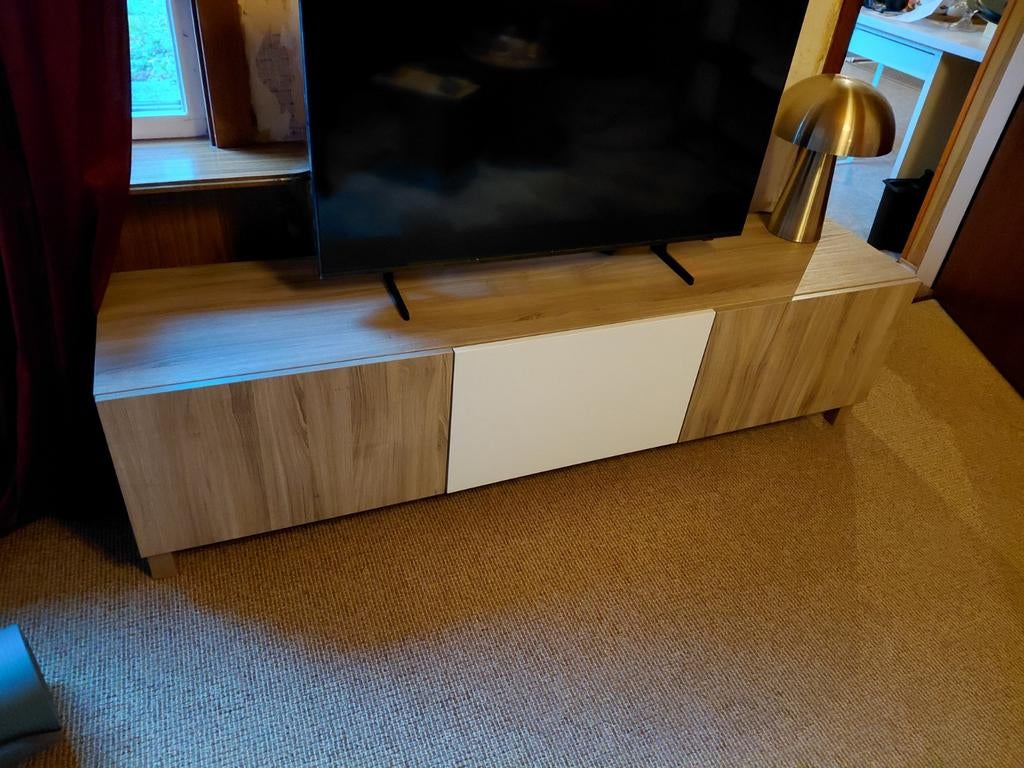 Tv meubel besta eiken wash, Ophalen, Gebruikt, 150 tot 200 cm, Minder dan 100 cm