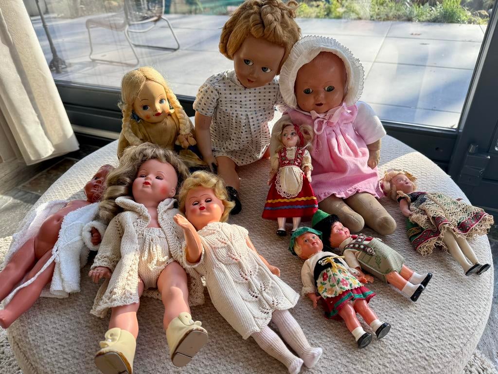 Leuke lot oude / antieke poppen — opruiming!!—, Ophalen of Verzenden
