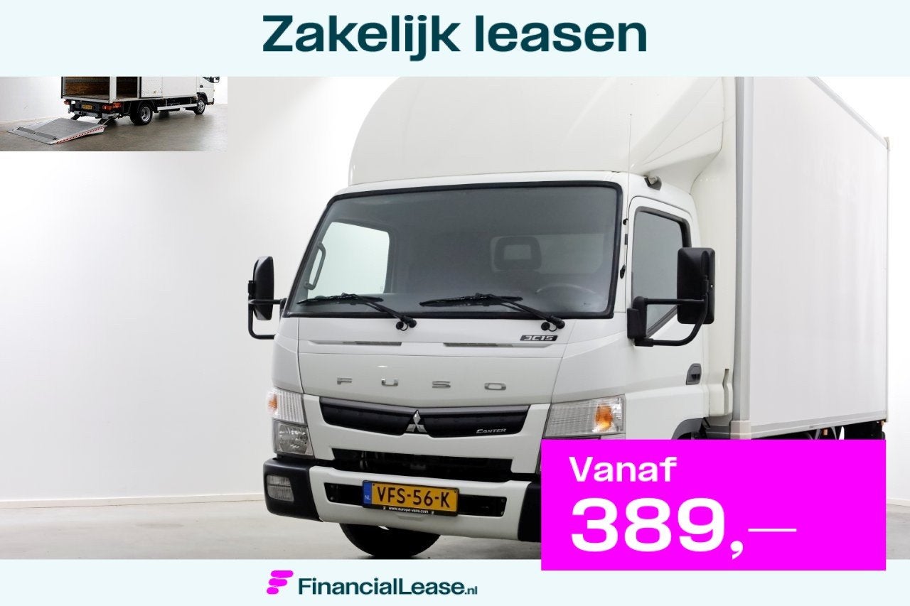FUSO Canter 3.0D 150pk E6 Bakwagen met laadklep en zijdeur +, 2965 kg, Achterwielaandrijving, Gebruikt, Euro 6
