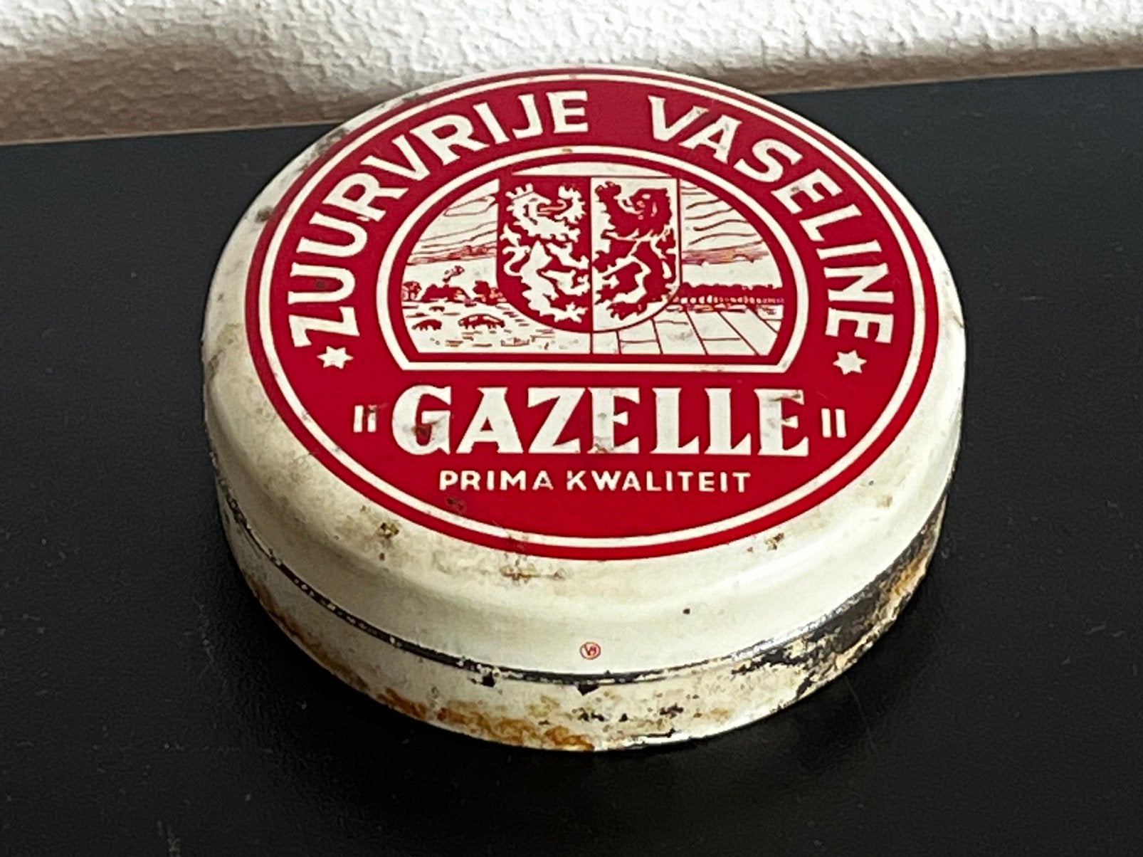 oud blikje zuurvrije vaseline Gazelle rijwielen Dieren, Verzamelen, Ophalen, Zo goed als nieuw, Overige