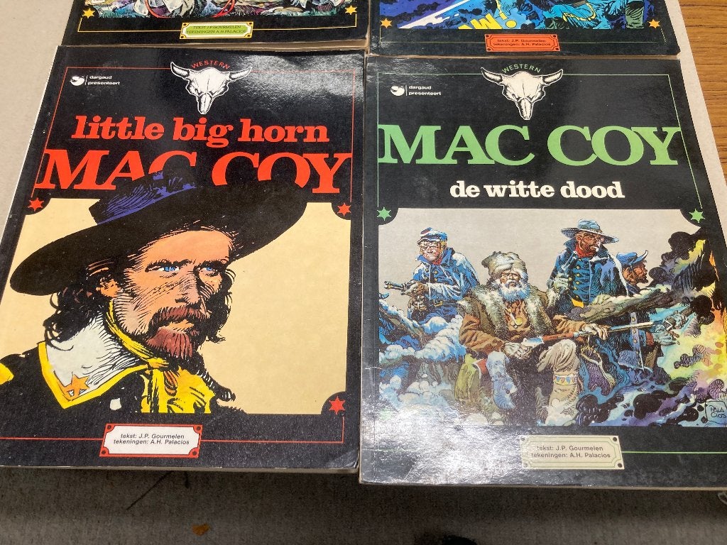 T.K. nog 4 stripboeken van Mac Coy zie actuele lijst, Boeken, Meerdere stripboeken, Ophalen of Verzenden, Gelezen, J. P. Gourmelen en A. H. Palacios