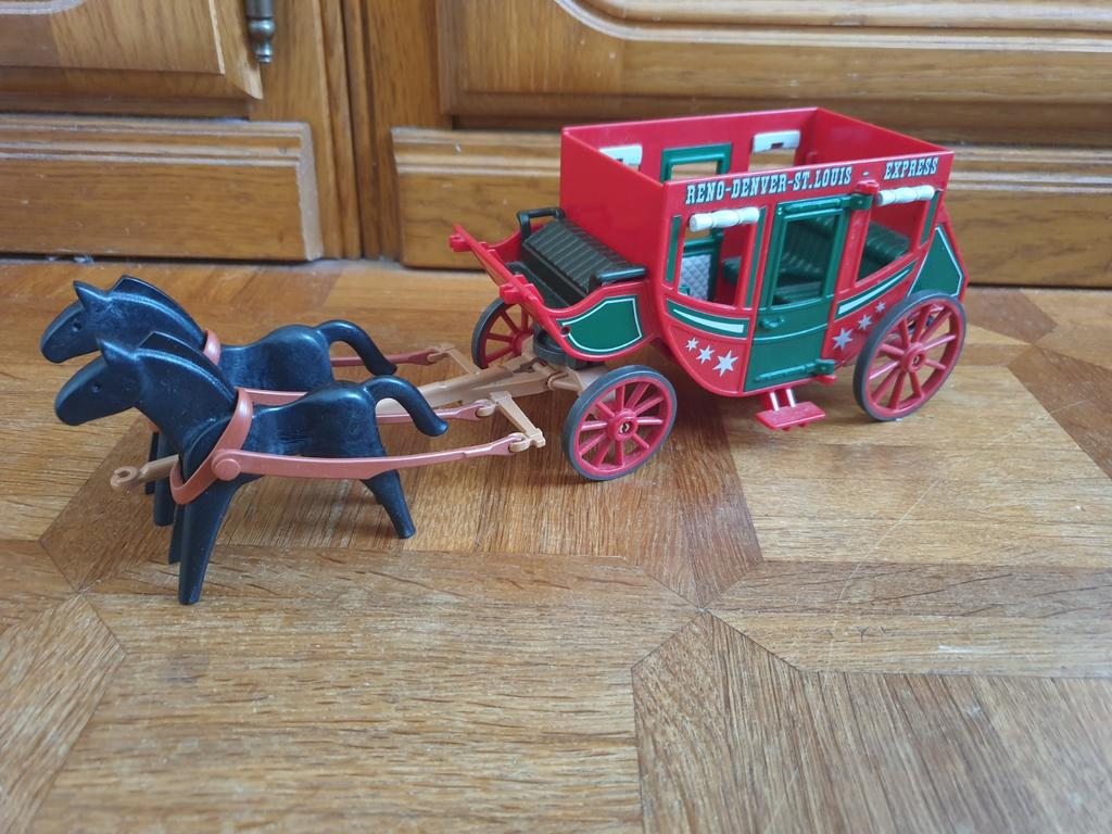 Playmobil postkoets met twee paarden, Ophalen of Verzenden, Zo goed als nieuw