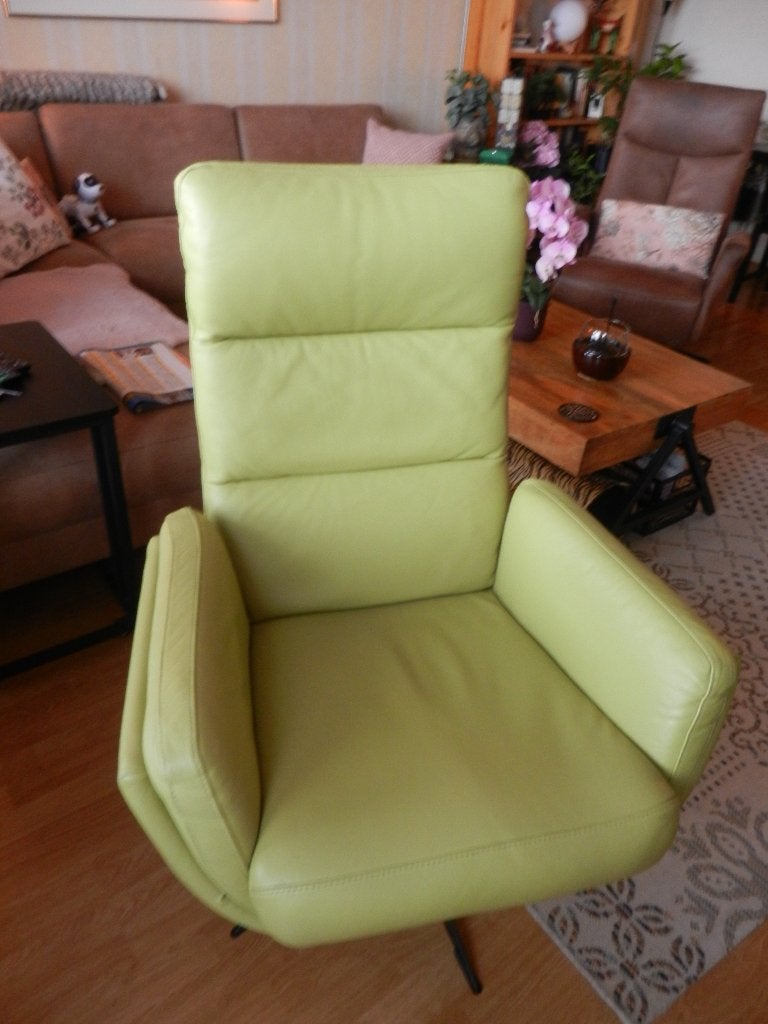 leren fauteuil, Ophalen, Gebruikt, 50 tot 75 cm, Leer
