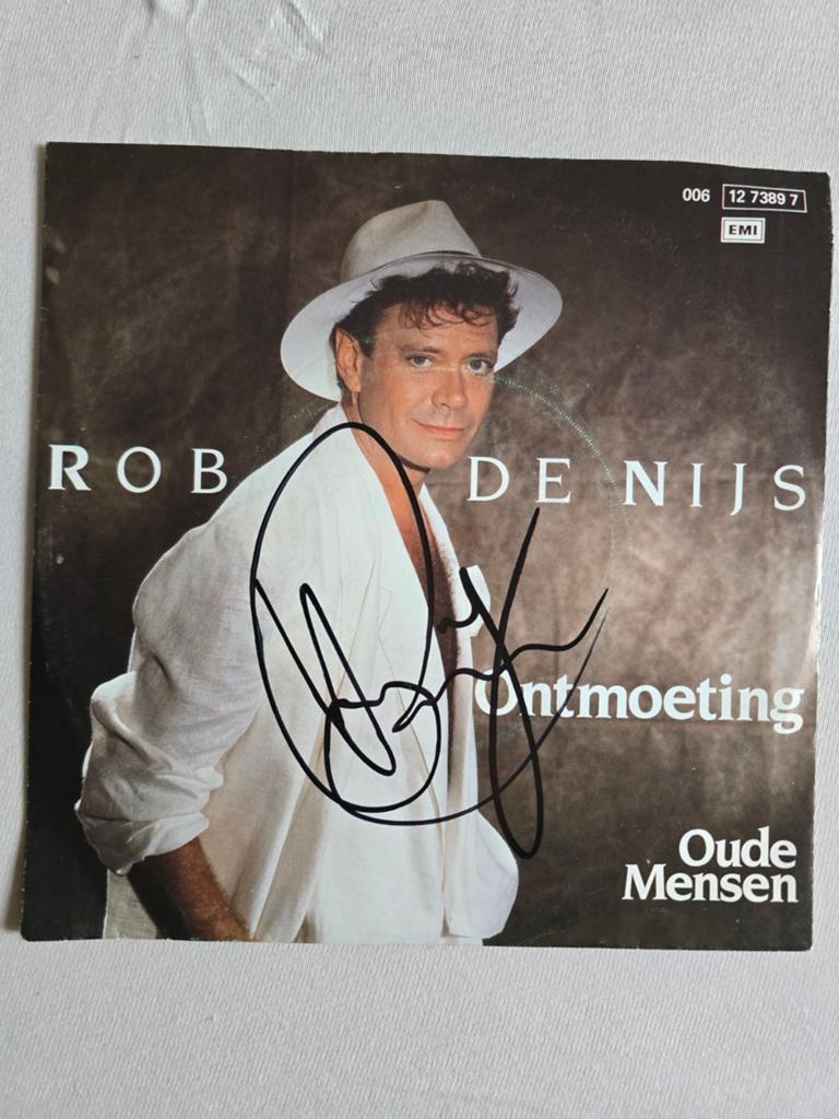 Rob de Nijs GESIGNEERDE single, Cd's en Dvd's, Vinyl Singles, Ophalen of Verzenden, Zo goed als nieuw, Nederlandstalig