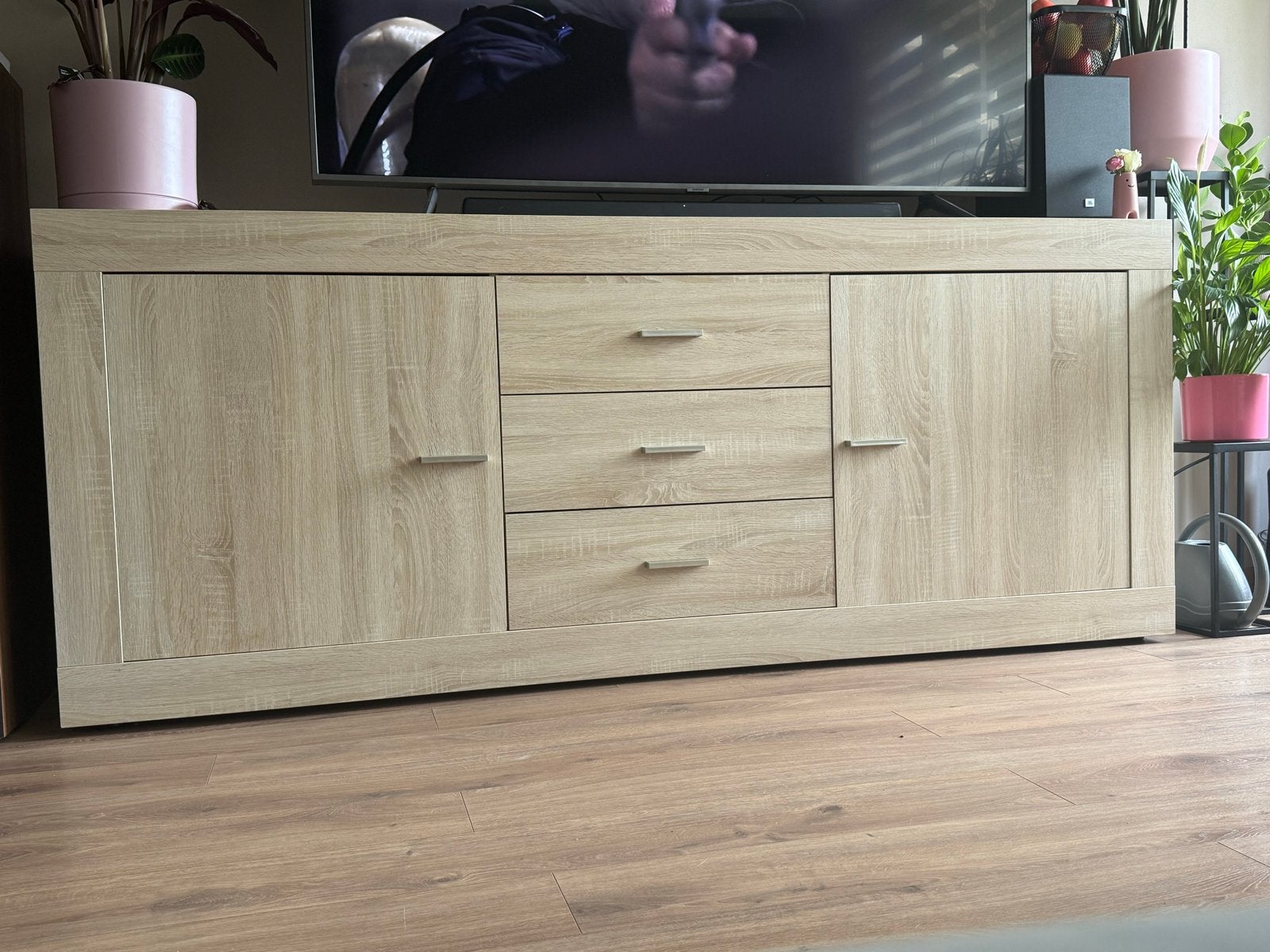 Grote dressoir / kast eikenlook /– goede staat, Ophalen, Zo goed als nieuw, 200 cm of meer, Met lade(s)