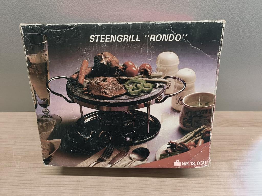 Steengrill "Rondo" - Compleet Grillsteen-Set, Ophalen of Verzenden, Gebruikt, Steengrill