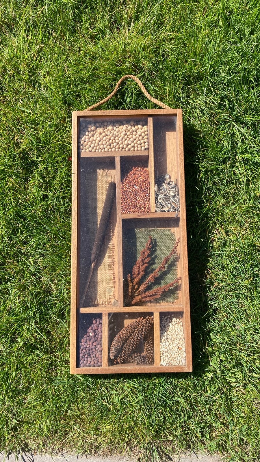 Decoratieve houten lijst met natuurlijke materialen, Ophalen, Hout, Gebruikt, Landelijk
