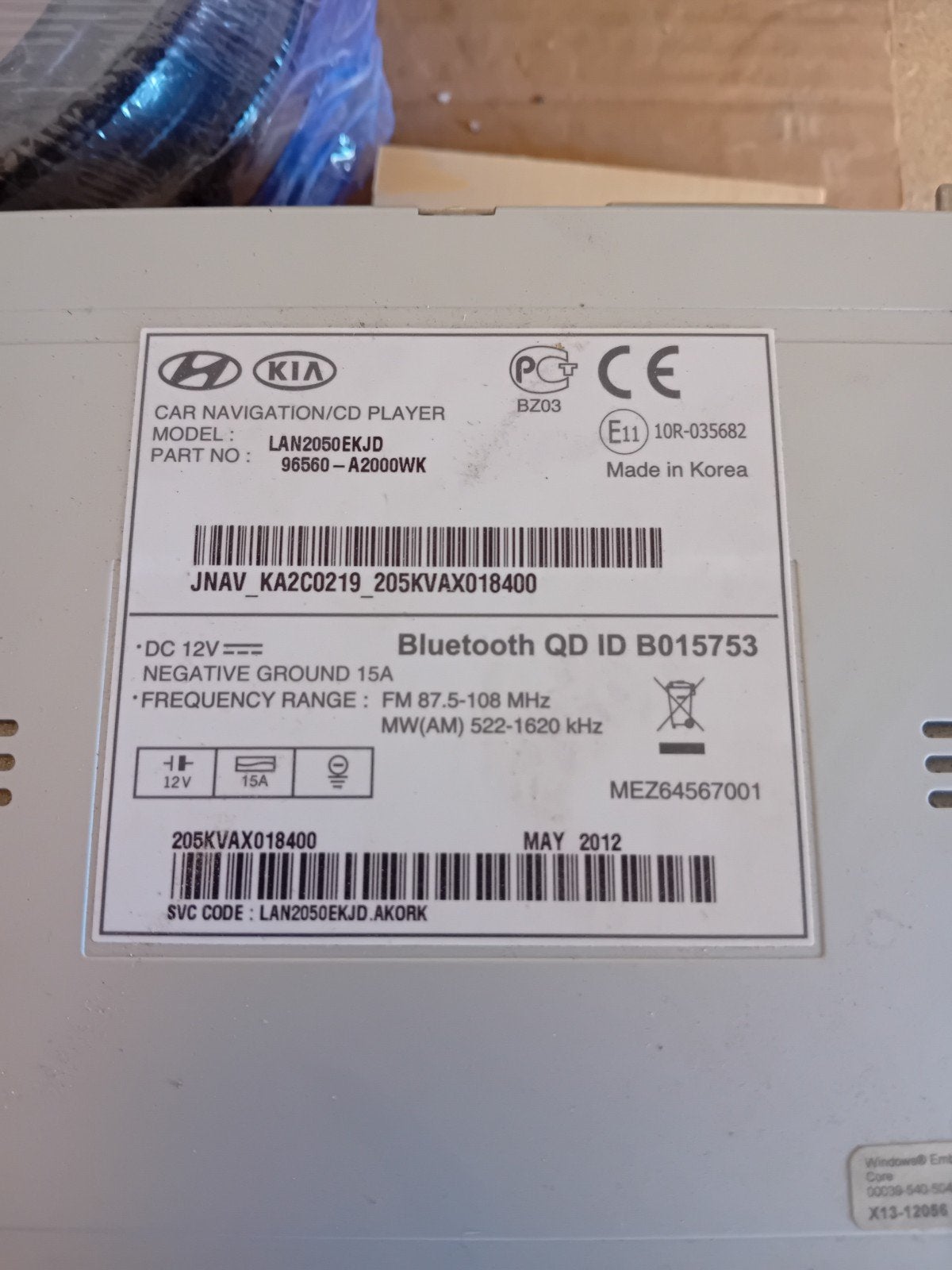 kia autoradio, Ophalen, Gebruikt, Kia