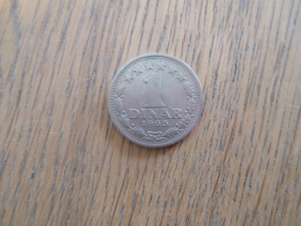 Te koop: Munt Joegoslavië van1 Dinar uit 1965, Ophalen of Verzenden, Joegoslavië, Losse munt
