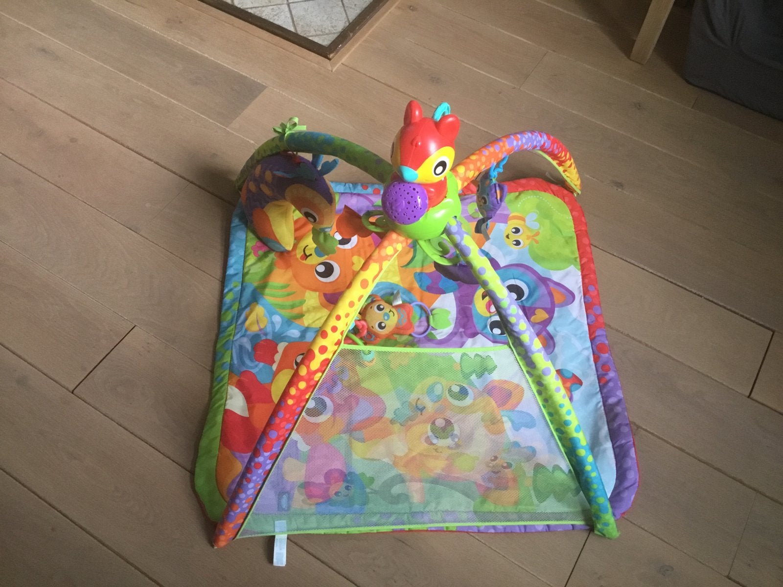 Vrolijk speelkleed met babygym en speeltjes met muziek, Ophalen of Verzenden, Gebruikt, Speelkleed