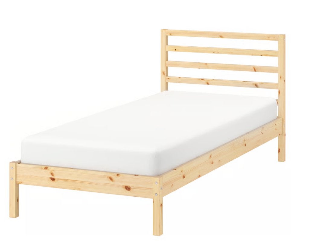 Bed 90x200 IKEA TARVA, Gebruikt, 90 cm, Eenpersoons, Wit
