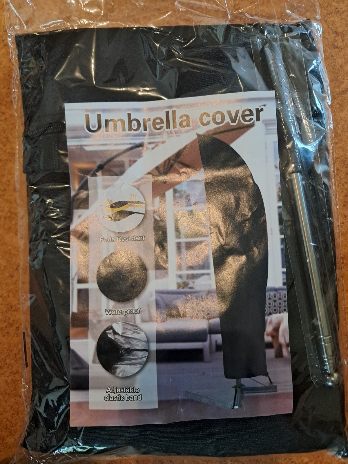 Parasolhoes Zwart - Waterdicht & UV-bestendig, Ophalen, Nieuw, Minder dan 1 meter, Waterdicht